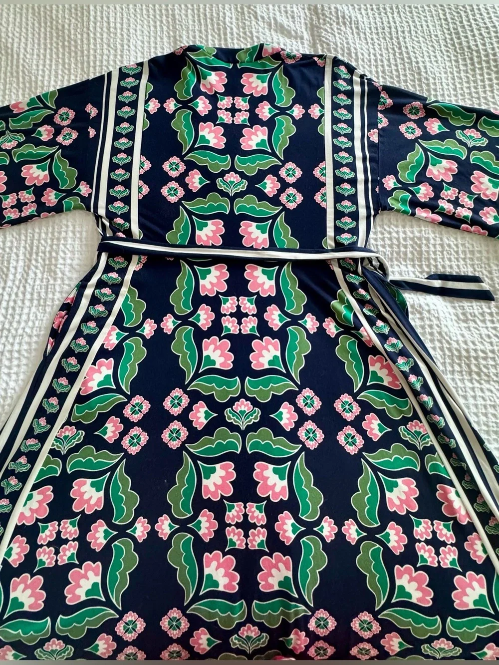 Boden Navy Blue Kimono Wrap Dress with Pockets! - Picture 7 of 7